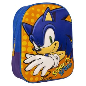 Mochila Escolar 3D Sonic Naranja Azul 25 x 31 x 9 cm de Sonic, Mochilas infantiles - Ref: S0737815, Precio: 9,56 €, Descuento: %