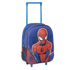 School Rucksack with Wheels Spider-Man Blue 25 x 31 x 10 cm by Spider-Man, Children's Backpacks - Ref: S0740122, Price: 15,48...