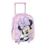 School Rucksack with Wheels Minnie Mouse Pink 25 x 37 x 10 cm by Minnie Mouse, Children's Backpacks - Ref: S0740124, Price: 1...