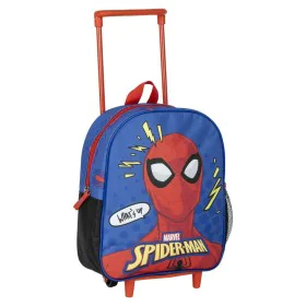 School Rucksack with Wheels Spider-Man Blue 10 x 30 x 25 cm by Spider-Man, Children's Backpacks - Ref: S0740545, Price: 12,89...