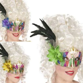 Antifaz con Plumas Multicolor de BigBuy Carnival, Máscaras - Ref: S1122204, Precio: 3,38 €, Descuento: %