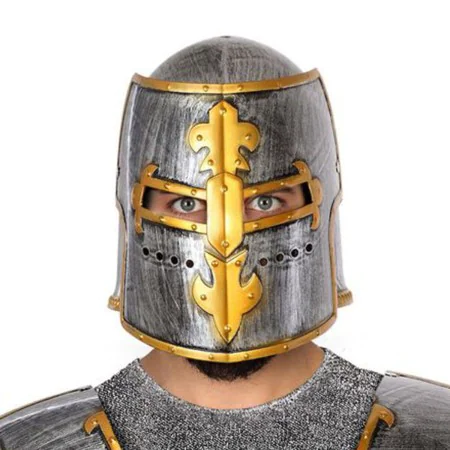 Casco Medieval Plateado Romano de BigBuy Carnival, Disfraces con accesorios - Ref: S1122483, Precio: 5,64 €, Descuento: %