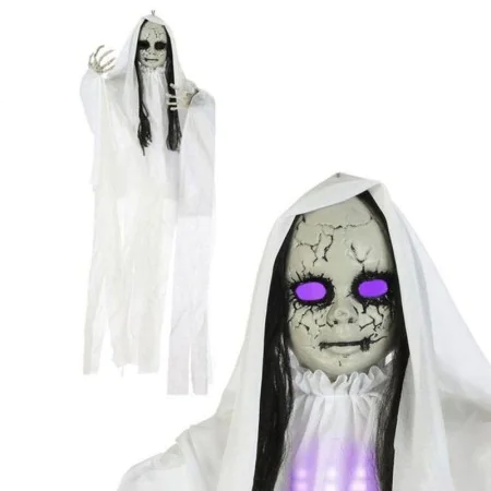 Fantasma Colgante (100 x 70 cm) Luz Blanco de BigBuy Carnival, Halloween - Ref: S1122795, Precio: 11,97 €, Descuento: %