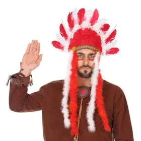 Indian Headdress 58297 Red American Indian by BigBuy Carnival, Sets & Kits - Ref: S1122813, Price: 6,57 €, Discount: %