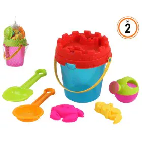 Beach Bucket Multicolour 29 x 18 cm by BigBuy Kids, Sandpit and beach toys - Ref: S1124890, Price: 7,08 €, Discount: %