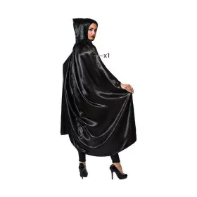 Cloak Black With hood by BigBuy Carnival, Capes and wings - Ref: S1126534, Price: 5,76 €, Discount: %