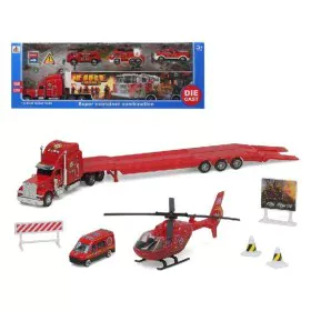 Playset Super Container Fire 39 x 14 cm Vehicle Carrier Truck by BigBuy Fun, Motor vehicles - Ref: S1127687, Price: 6,97 €, D...