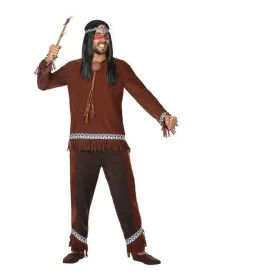 Costume for Adults Brown American Indian (2 Pieces) by BigBuy Carnival, Adults - Ref: S1128134, Price: 16,17 €, Discount: %