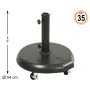 Base for beach umbrella Black With wheels by BigBuy Garden, Parasol Stands & Bases - Ref: S1129675, Price: 59,33 €, Discount: %