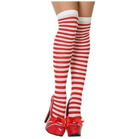 Calze da Costume Striped Taglia unica Rosso di BigBuy Carnival, Calze e calzini - Rif: S1129956, Prezzo: 2,17 €, Sconto: %