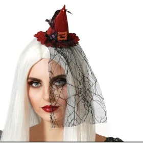 Headband Hat Witch Halloween Red by BigBuy Carnival, Sets & Kits - Ref: S1132565, Price: 2,02 €, Discount: %