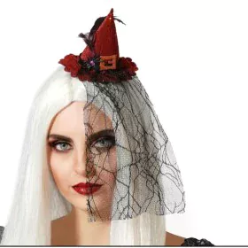 Serre-tête Chapeau Sorcière Halloween Rouge de BigBuy Carnival, Sets & Kits - Réf : S1132565, Prix : 2,02 €, Remise : %