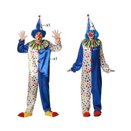 Costume for Adults Blue Male Clown by BigBuy Carnival, Adults - Ref: S1132985, Price: 15,92 €, Discount: %