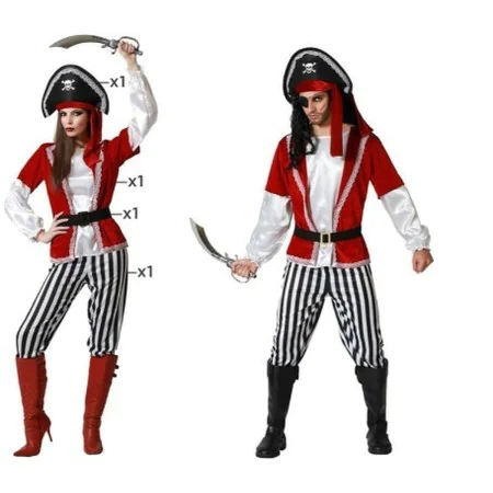 Costume for Adults Red Pirate by BigBuy Carnival, Adults - Ref: S1132988, Price: 16,86 €, Discount: %