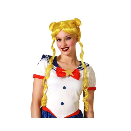 Peruca Loira Sailor Moon de BigBuy Carnival, Perucas e postiços - Ref: S1134238, Preço: 11,06 €, Desconto: %