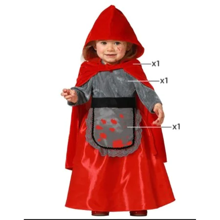 Children's costume Little Red Riding Hood Bloody by BigBuy Carnival, Kids & Toddlers - Ref: S1134912, Price: 11,69 €, Discoun...