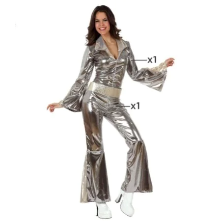 Costume for Adults Disco Silver by BigBuy Carnival, Adults - Ref: S1135028, Price: 19,88 €, Discount: %