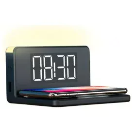 Alarm Clock with Wireless Charger KSIX Qi Black by KSIX, Chargers - Ref: S1902402, Price: 28,71 €, Discount: %