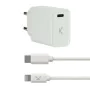 Chargeur USB Iphone KSIX Apple-compatible Blanc de KSIX, Chargeurs - Réf : S1905401, Prix : 20,74 €, Remise : %