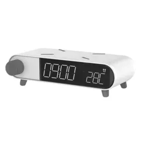 Reloj Despertador con Cargador Inalámbrico KSIX Retro Blanco 10 W de KSIX, Cargadores - Ref: S1905439, Precio: 16,31 €, Descu...