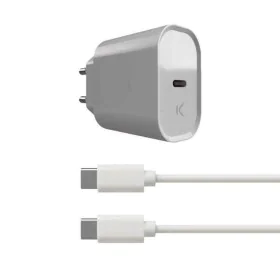 Carregador de Parede + Cabo USB C KSIX Branco 20W de KSIX, Carregadores - Ref: S1905464, Preço: 9,11 €, Desconto: %