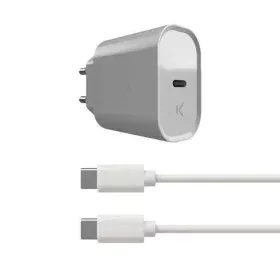 Caricabatterie da Parete + Cavo USB C KSIX Bianco 20W di KSIX, Caricabatterie - Rif: S1905464, Prezzo: 9,11 €, Sconto: %