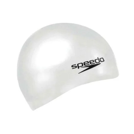 Bonnet de bain Speedo PLAIN FLAT Blanc Silicone de Speedo, Casquettes, bonnets et chapeaux - Réf : S2016759, Prix : 9,58 €, R...