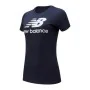 Camisola de Manga Curta Mulher New Balance WT91546 Marinha de New Balance, Mulher - Ref: S2020059, Preço: 20,00 €, Desconto: %