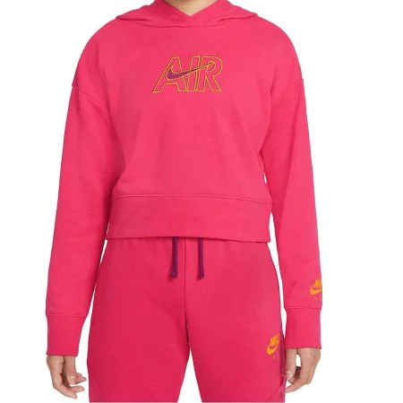 Camisola com Capuz Menina CROP HOODIE Nike DM8372 666 Cor de Rosa de Nike, Menina - Ref: S2021120, Preço: 41,12 €, Desconto: %