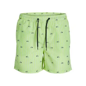 Calção de Banho Homem PSTFIJI JJSWIM MINI STRIPE LY Jack & Jones 12227350 Verde de Jack & Jones, Roupa de banho - Ref: S20258...