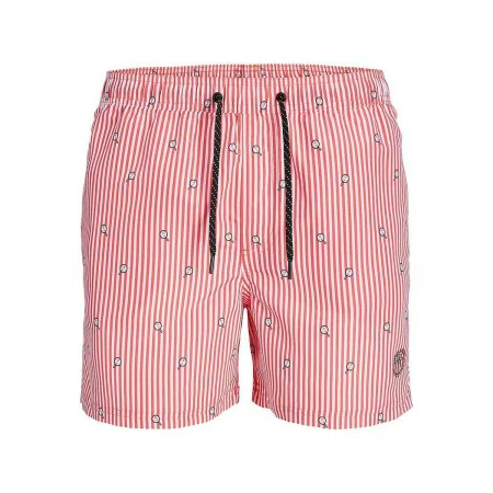 Costume da Bagno Uomo PSTFIJI JJSWIM MINI STRIPE LY Jack & Jones 12227350 Rosa di Jack & Jones, Abbigliamento da bagno - Rif:...