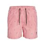 Calção de Banho Homem PSTFIJI JJSWIM MINI STRIPE LY Jack & Jones 12227350 Cor de Rosa de Jack & Jones, Roupa de banho - Ref: ...