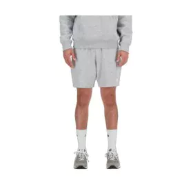 Pantalones Cortos Deportivos para Hombre New Balance ESSENTIALS FRENCH TERY SHORT 7 MS41520 Gris de New Balance, Hombre - Ref...