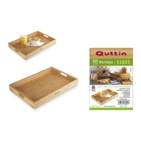 Tabuleiro Quttin Bambu (40 X 27 x 4,6 cm) de Quttin, Pratos e fontes - Ref: S2201953, Preço: 9,38 €, Desconto: %