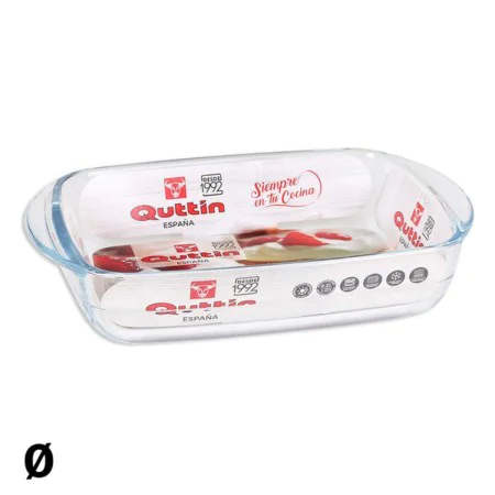 Bandeja para Horno Quttin Vidrio Rectangular de Quttin, Bandejas para horno - Ref: S2204093, Precio: 5,48 €, Descuento: %