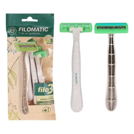 Manual shaving razor Bio Triple (4 pcs) by Filomatic, Men - Ref: S2208060, Price: 1,11 €, Discount: %