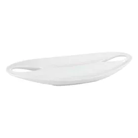 Tray Etrusca Double Porcelain White (36,5 x 18 x 4,5 cm) by Inde, Plates and dishes - Ref: S2208492, Price: 4,46 €, Discount: %