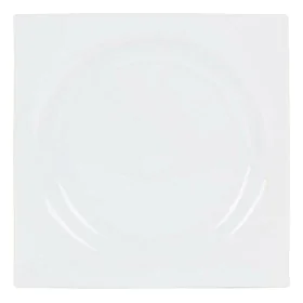 Assiette plate Zen Porcelaine Blanc (27 x 27 x 3 cm) de Inde, Plats et plateaux - Réf : S2208522, Prix : 6,09 €, Remise : %