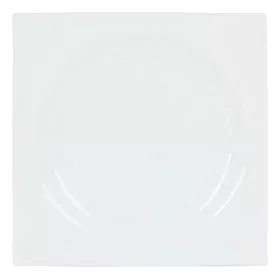 Assiette plate Zen Porcelaine Blanc (27 x 27 x 3 cm) de Inde, Plats et plateaux - Réf : S2208522, Prix : 6,09 €, Remise : %