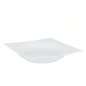 Deep Plate Zen Porcelain White (20 x 20 x 3,5 cm) by Inde, Plates and dishes - Ref: S2208523, Price: 4,28 €, Discount: %