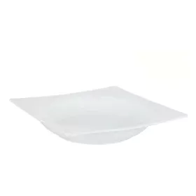 Plato Hondo Zen Porcelana Blanco (20 x 20 x 3,5 cm) de Inde, Platos y fuentes - Ref: S2208523, Precio: 3,61 €, Descuento: %