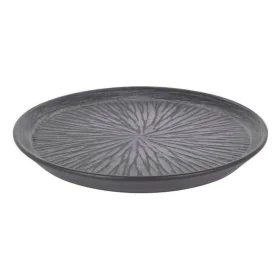 Assiette plate Stoneware Lotus Porcelaine Noir (ø 23 x 2,5 cm) de Inde, Plats et plateaux - Réf : S2208787, Prix : 6,52 €, Re...