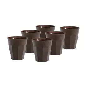 Set di Bicchieri Duralex Picardie Marrone 90 ml Ø 6,5 x 6,7 cm (6 Unità) di Duralex, Bicchieri da Long Drink - Rif: S2210350,...