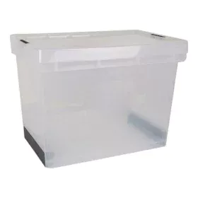 Boîte de rangement avec couvercle Evolution Transparent (39 x 29 x 20,5 cm) de BigBuy Home, Boîtes et coffres de rangement - ...