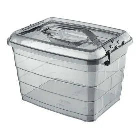 Boîte de rangement Confortime Tetris Gris Plastique (14 L) de Confortime, Boîtes de rangement avec couvercle - Réf : S2210617...