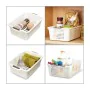 Panier Multi-usages Confortime Blanc Plastique (30,7 x 20,5 x 10 cm) de Confortime, Boîtes de rangement ouvertes - Réf : S221...