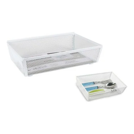 Organizador para Cubiertos Confortime Metal Blanco (21,8 x 15,24 x 5,2 cm) de Confortime, Estantes y soportes - Ref: S2211178...