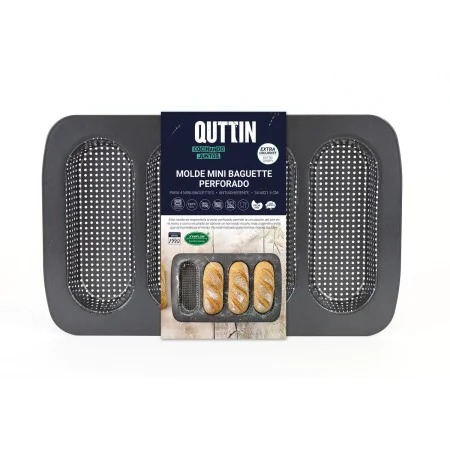 Molde con forma Quttin Baguette 0,5 mm 34,6 x 21,5 x 3 cm de Quttin, Moldes para pan y plumcake - Ref: S2212811, Precio: 8,42...