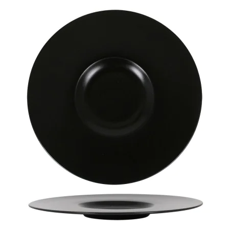 Prato de Jantar Inde Neat Preto Porcelana Ø 30 cm de Inde, Pratos e fontes - Ref: S2213435, Preço: 13,13 €, Desconto: %