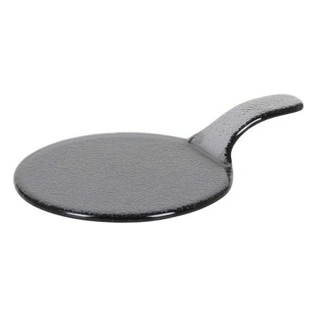 Flat plate Black Glass With handle (Ø 17 x 25 cm) by Inde, Plates and dishes - Ref: S2213532, Price: 4,31 €, Discount: %